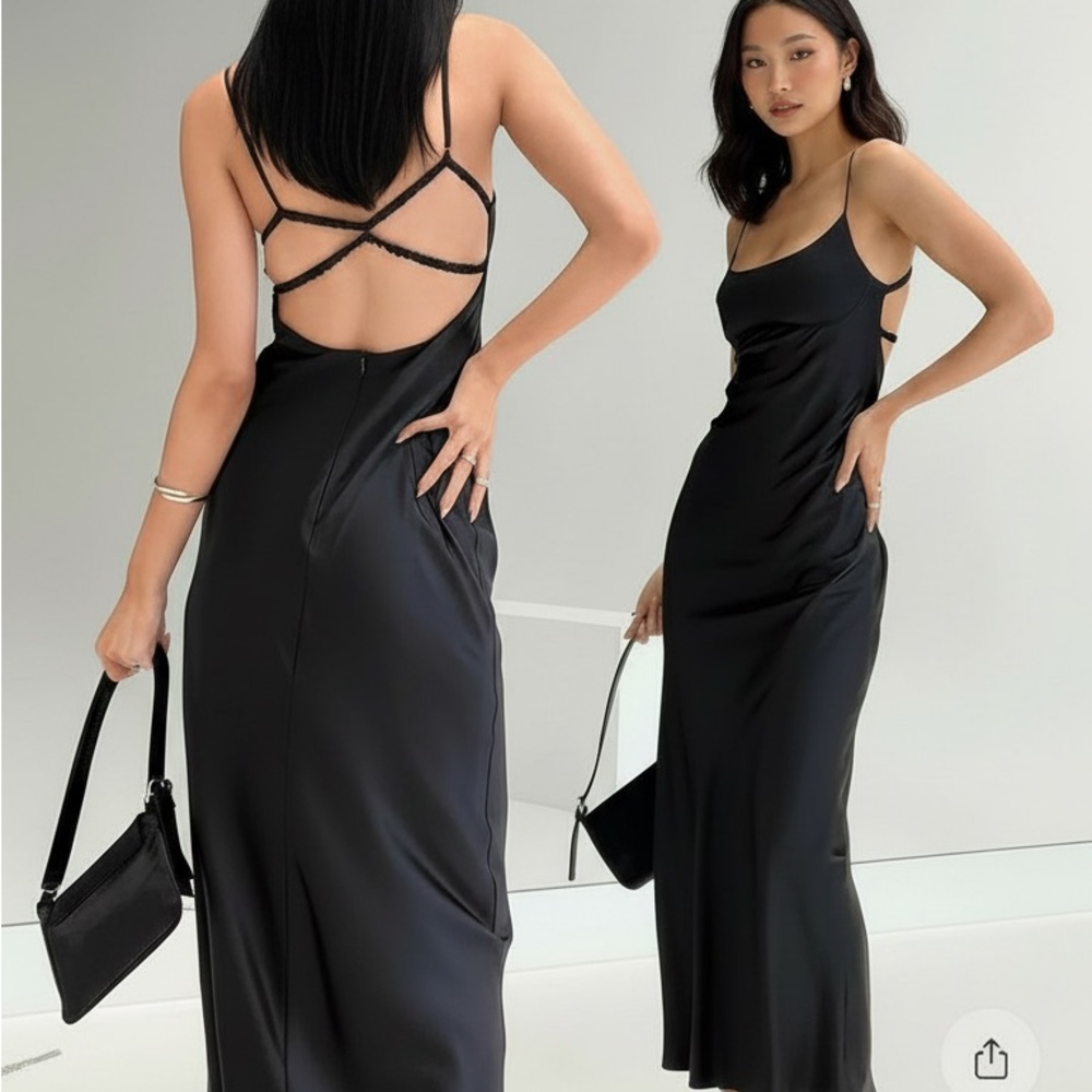 Princess Polly Black Ravia Maxi Dress